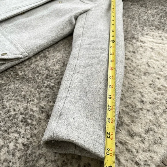 J. Crew Pea Coat with Faux Fur Hood - Picture 9 of 11